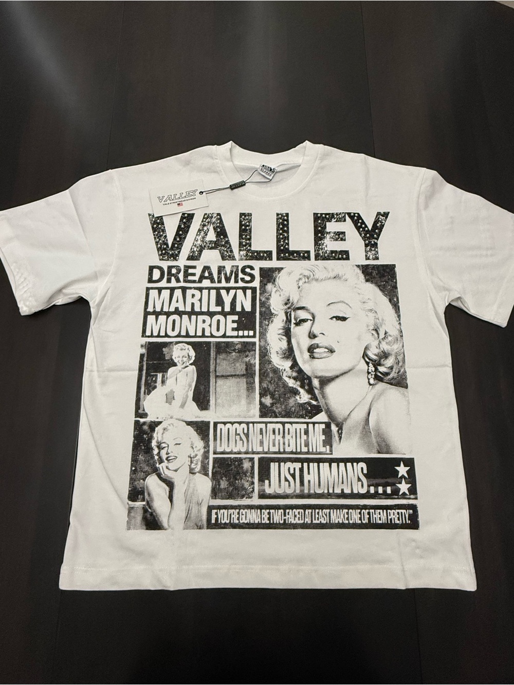 Marilyn Monroe Graphic Short Sleeve Tee - White/Black